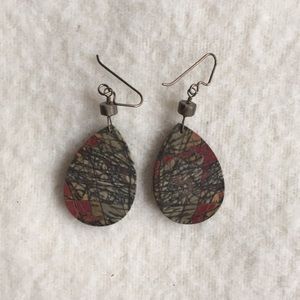 Jasper stone natural earrings